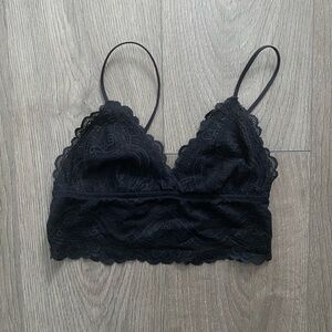 Black lace bralette